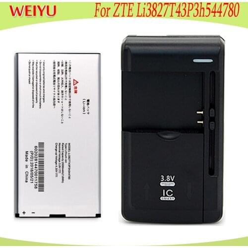 WEIYU 1PCS Battery +Universal Charger 2000mAh battery For ZTE Li3827T43P3h544780 phone Replacement Batteries Bateria