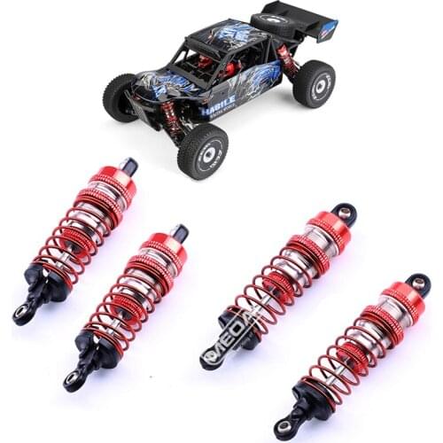 WLtoys RC Car Spare Parts 4WD 124018-1849 124018-1850 Metal Front/Rear Shock Absorber Set 1/12 Original Accessories