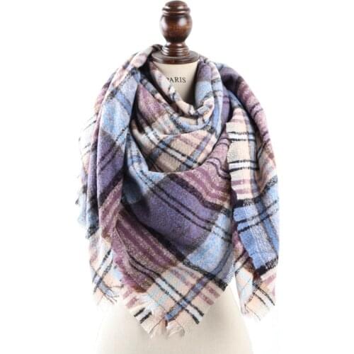 Winter Cashmere Triangle Scarf Women Stole Blanket Luxury Brand Palid Shawl Neck Lady Bandana Pashmina Scarves For Women 2019