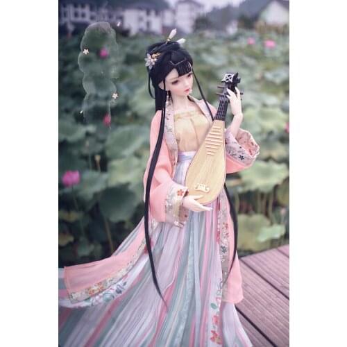 1/4 1/3 Scale BJD Clothes Accessories Chinese Ancient Costume Hanfu Fairy Dress For BJD/SD MSD SD13 EID Big Girl Doll B0312