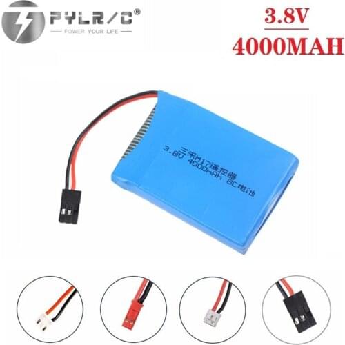 1pcs 3.8V 4000mAh 8C HV Lipo Battery Futaba Connector for SANWA MT44 M17 RC Remote Controller Transmitter Radio Control Parts