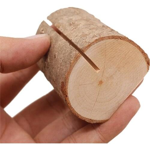 1pcs/lot Vintage Nature Wooden DIY Meaasge Semicircle Clip large size Log Note Clip Students' gift school office supplies