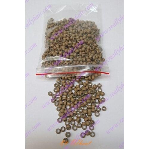 1000pcs/pack Wheat silicone micro nano bead with silicone line for Nano Hair Extensions tool kit 7 Colors Optional
