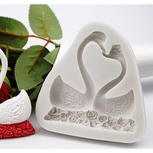 3D three dimensional Swan mold sugar coated silicone mold dry Perth styling DIY cake decorating Chocolate Mold WMJ-881