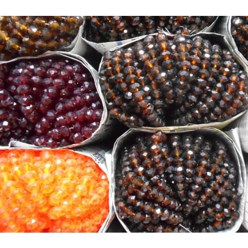 70 PC A String 8 mm top quality white red Cezch Crystal Glass faceted Beads fit jewelry Diy