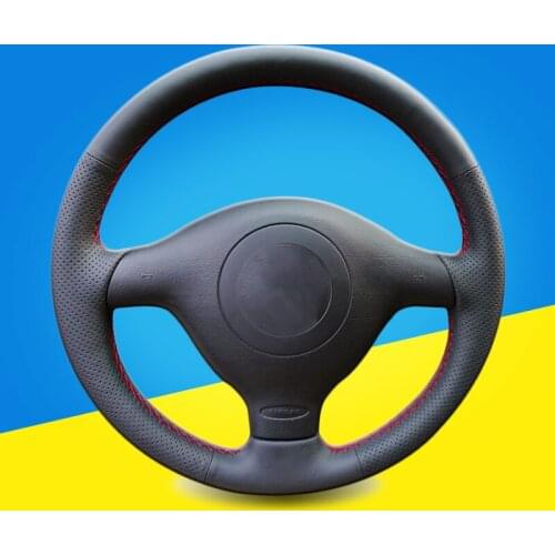 Auto Braid On The Steering Wheel Cover for Volkswagen VW Golf 4 1998-2004 Passat B5 1996-2005 Polo 1999-2002 Seat Leon Car Cover