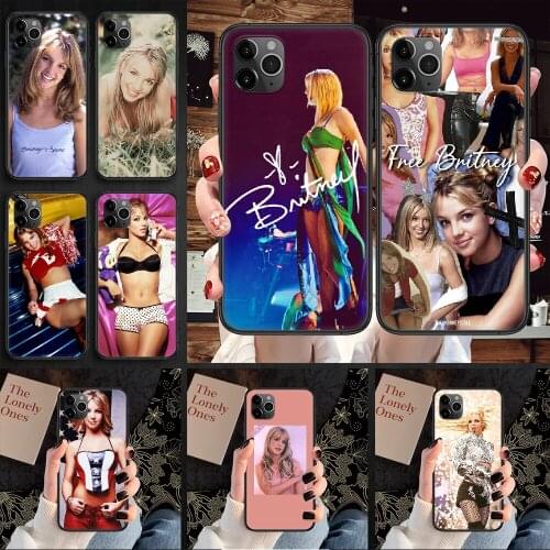 Britney Spears Phone Case Cover Hull For iphone 5 5s se 2 6 6s 7 8 12 mini plus X XS XR 11 PRO MAX black silicone cell cover