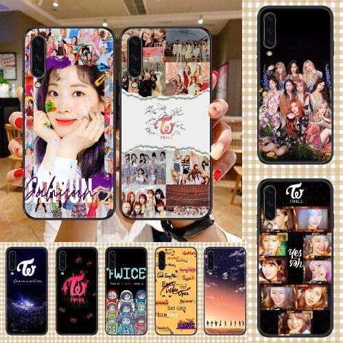 KPOP TWICE Phone case For Samsung Galaxy A 3 5 7 8 10 20 21 30 40 50 51 70 71 E S 2016 2018 4G black luxury cell cover trend