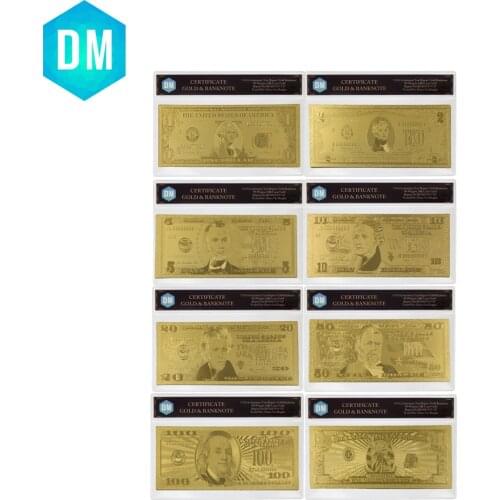 Hot Sale USD One Million Dollar Gold Foil Double Design America Banknote Gold Foil Plated Banknote/paper Money Colletion