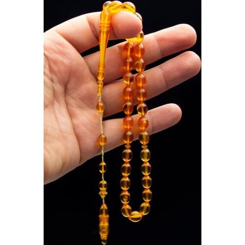 Islamic Tasbih Muslim Rosary Beads 33 Prayer Rosary For Men Bracelet For Men Accessory amber oltu amber stone Handmade Turkey