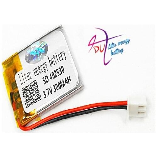 JST 2.54mm 402530 3.7V 300MAH PLIB polymer lithium ion / Li-ion battery for GPS,mp3,mp4,dvd,bluetooth,model toy mobile bluetooth