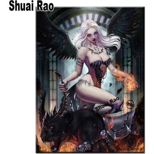 Anime Diamond Painting Fantasy Angel Girl 5D DIY Art Full Drill Cross Stitch Mosaic Picture Embroidery Home Decor Gift Y122