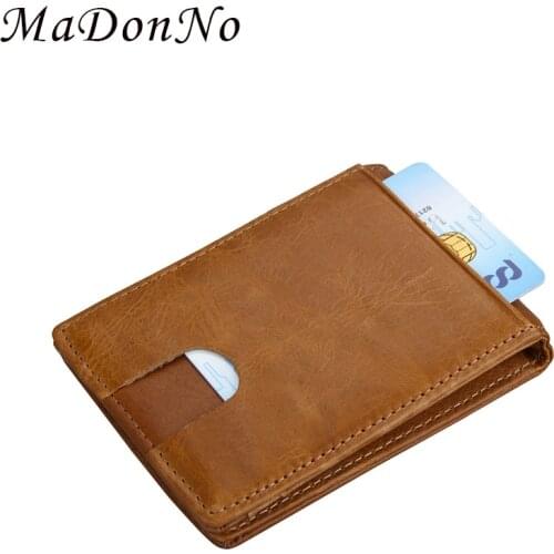 Genuine Cow Leather Mini Men Wallet Fashion Coin Pocket Mens Purse High Quality Male Thin Card Holder Slim Wallet Cartera Walet