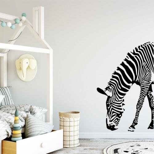 Creative Zebra Vinyl Wall Stickers Decor For Kids Room Bedroom Decoration Sticker Murals Decals murauxstickers