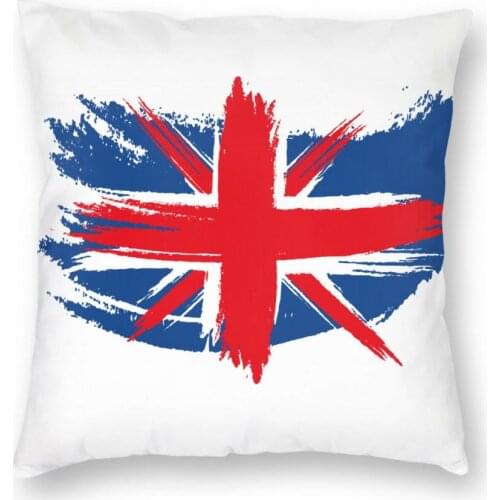 Union Jack Flag Square Pillow Case Polyester Cushions for Sofa UK United Kingdom Great Britain British Creative Pillowcase