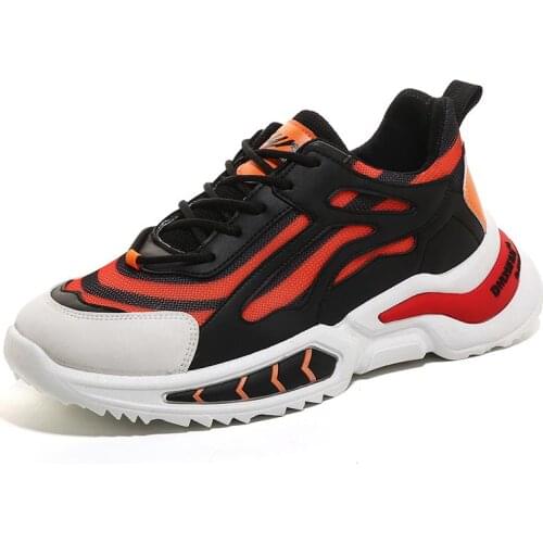 Summer Massive Shoes for Men with Free Shipping Running Shoes Man Sport Shoes Men Sneakers for Sports Black Red Tennis GMA-0764