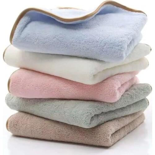 High-Density Coral Fleece Non-Shedding Non-Fading Soft Towel Skin-Friendly Towel Face Towel Microfiber Hair Towel Hand Towel