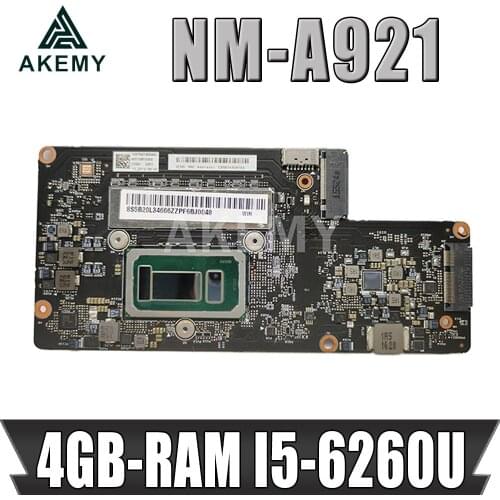 Akemy NM-A921 original mainboard for Lenovo YOGA 900-13IK2 with 4GB-RAM I5-6260U Laptop motherboard