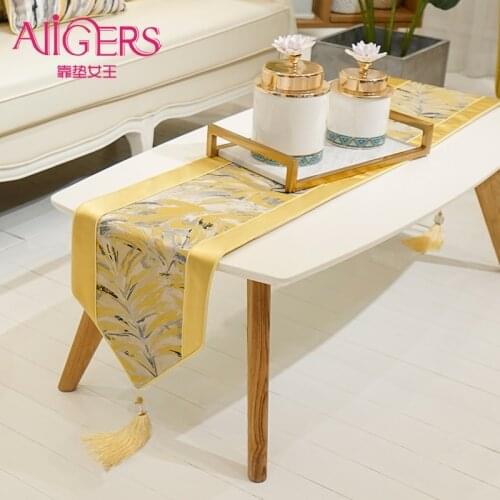 Avigers Luxury Modern Yellow Table Runners Home Decorative for Wedding Party Home Hotel