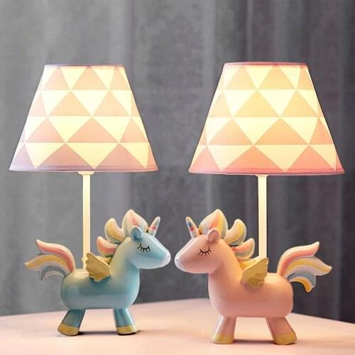 Cartoon Unicorn Led Table Lamps Children Room Bedroom Baby Animal Horse Desk Lamp Modern Stand Light Fixtures Kids Birthday Gift