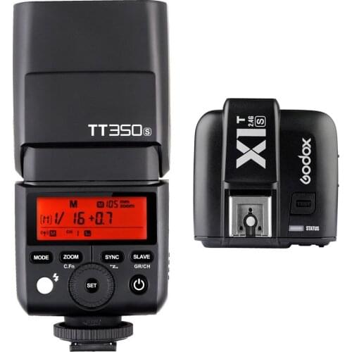 Godox TT350S Speedlite 2.4G HSS TTL GN36 Camera Flash Light+X1T-S Trigger for Sony A77II A7RII A7R A58 A99 RX10 A6000 A6500 DSLR