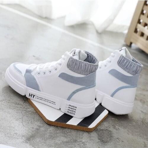 Womens shoes autumn and winter 2021 new sports casual shoes plus velvet high-top shoes all-match net celebrity students
