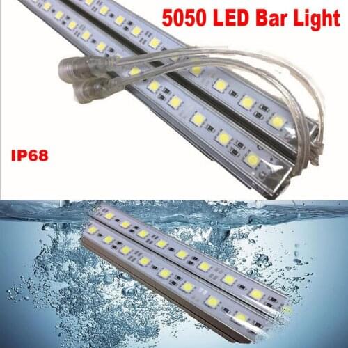 30pcs led bar lights Rigid Strip waterproof 50cm 100cm DC12V DC24V IP68 led tube bar strip SMD5050 LED Hard Strip