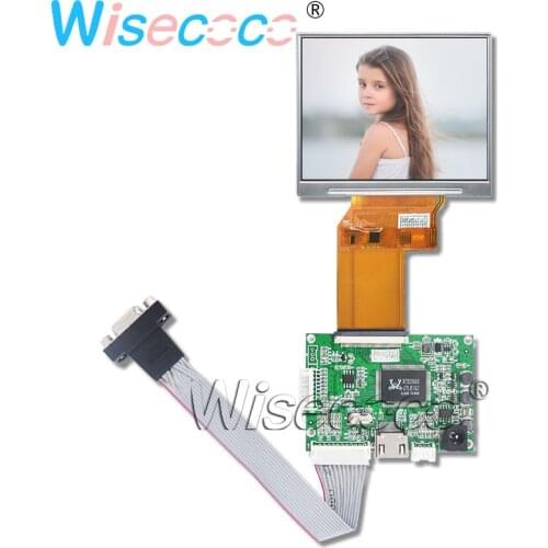 Wisecoco 3.5 Inch LCD Display 800nit High Brightnesss Screen 640x480 IPS RGB VGA AV Driver Board
