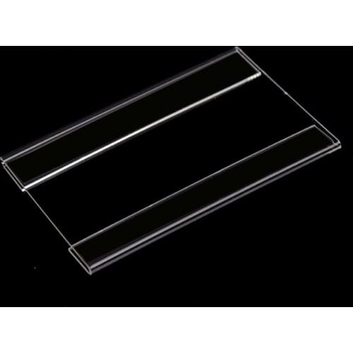 10 pcs Acrylic Clear Plastic Desk Sign Label Stand Wall Shelf sticker Table Card Price Tag Holders Frame Label Tag Paper Display