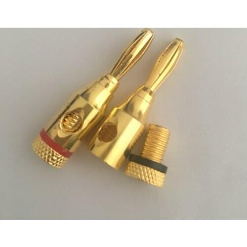 50PCS Good Quality Musical Cable Wire 4mm Banana Plug Audio Speaker Connector Plated Musical Speaker Cable Wire Pin Connector