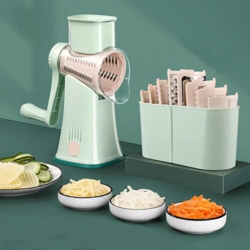 2021 Newest Manual Rotary Shredder for Vegetable Cheese Multifunctional Potato Cutter Grater Shredders Slicers Chopper Kitchen