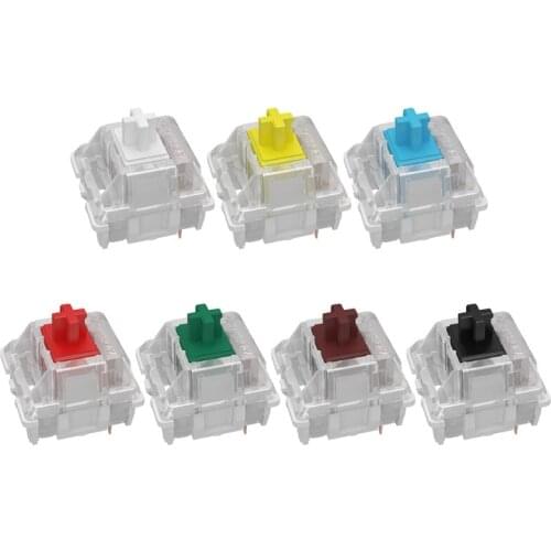 2021 Gateron 3Pin Switches black red brown blue clear green yellow SMD LED Gateron Switch for Mechanical Keyboard fit MX GK61