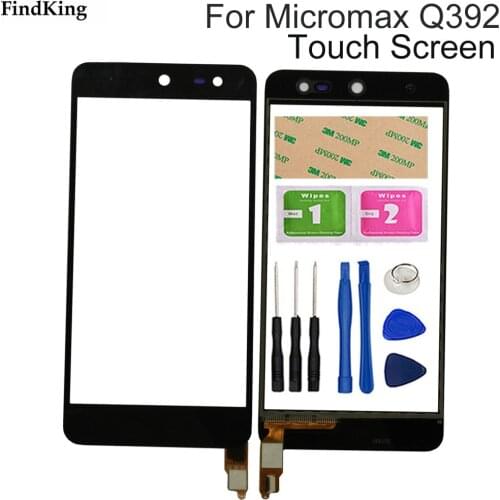 5'' Touch Screen For Micromax Canvas Juice 3 Q392 Touch Screen Digitizer Panel Front Glass Sensor Mobile Tools