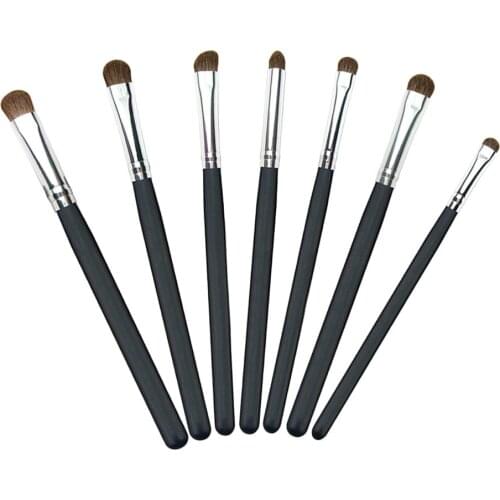 7pcs Natural Hair Eye Makeup Brushes Set Professional Eyeshadow Shadow Brushes Makeup Tool Shader Blending Make Up Brush