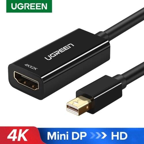 Ugreen Mini DisplayPort to HDMI-compatible Adapter Mini DP Cable Thunderbolt 2 HDMI-compatible Converter for MacBook Air 13 Pro