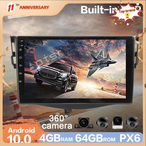 Android Car Multimedia Radio Player 360 Panoramic Camera For Toyota RAV4 XA30 2005 - 2012 PX6 4G+64GB Car GPS Navigation DVD DSP