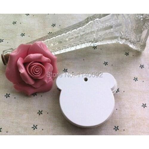 Free shipping 400 pcs a lot 6x6cm blank white paper hang tag/cake gift price tags/clothing hang tags/labels/DIY tags/cards
