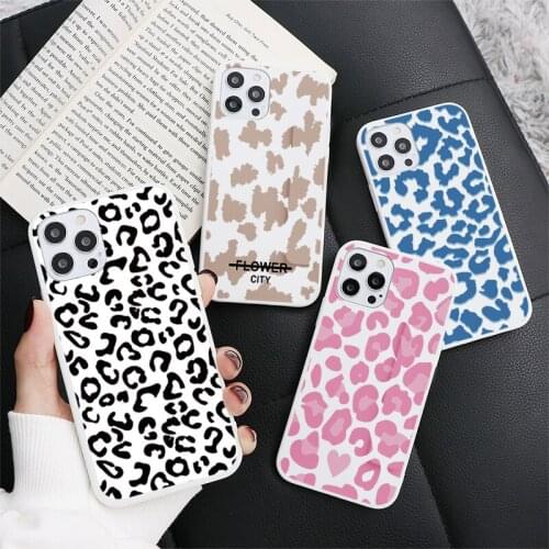 Leopard Print Phone Cases For iPhone SE 2020 12 Mini 11 Pro Max XR X XS Max 7 8 6 6S 5 5S SE Plus Camera Protection Soft Bumpers
