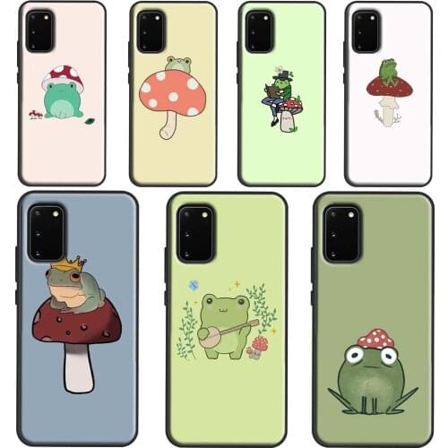 Mushroom Frog Cover For Samsung Galaxy S20 FE S21 Plus Note 20 Ultra S8 S9 S10 Note 10 Plus Phone Case