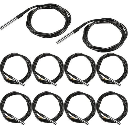 DS18B20 1 M/ 3.2 Ft Digital Temperature Thermal Cable Waterproof Probe Sensor , For Arduino (10 Pieces)