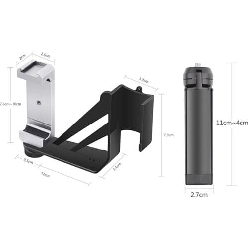 For Pocket 2 Handheld Phone Holder Support Tripod with Cold Shoe 1/4” Screw Fixed Bracket for Pocket 2 Handheld Gimbal Camera