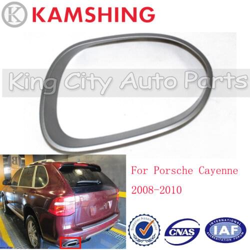 CAPQX For Porsche Cayenne 08-10 Auto Rear Exhaust Pipe Frame Cover Chrome Tail Throat Decor Panel Cap Hood Protector Lid Garnish