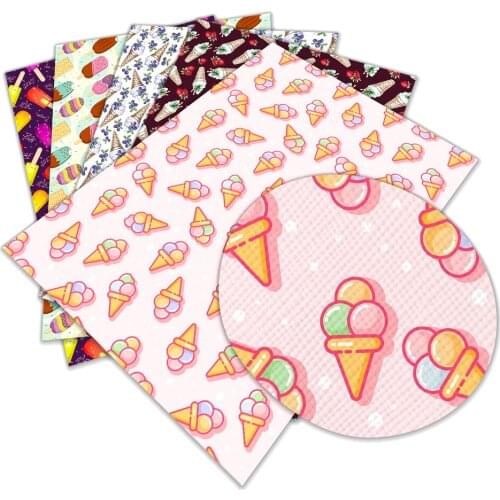 Summer Wind Fruit Combination Faux Leather For Earrings Bag Belt Wallet Material 30X136CM