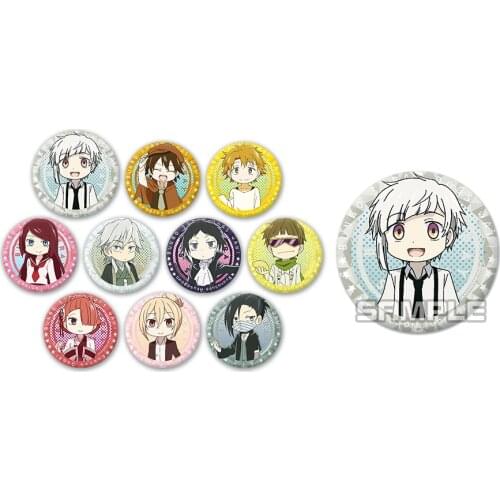 58mm Badges Anime Bungo Stray Dogs Edogawa Rampo dazai Nakajima Metal Brooch