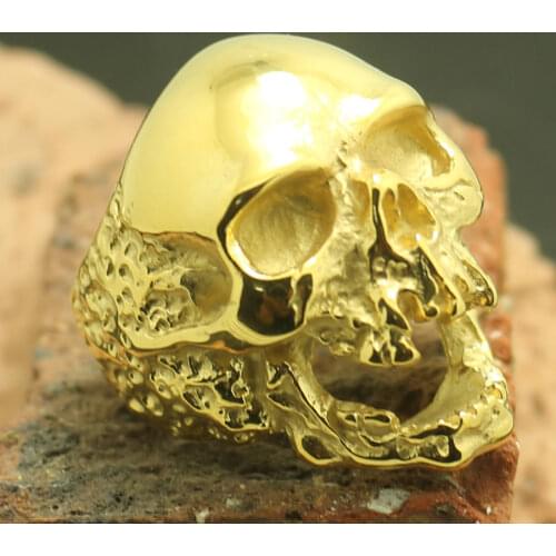 Free Shipping Mens Boys 316L Stainless Steel Zombie Demon Skull Ring Hot Style