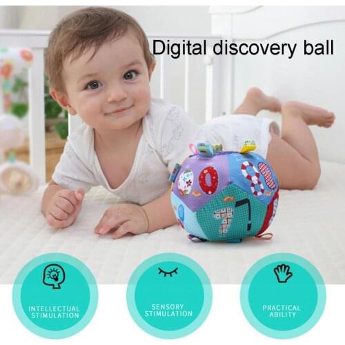 New Arrival Baby Hand Catch Ball Rattle Multicolor Soft Ball Toy Plush Cloth Ball Ring Ring Ring Hand Rattle Educational Toys