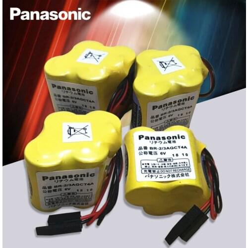 Panasonic Original 4pcs/lot BR-2/3AGCT4A 6v battery PLC BR-2/3AGCT4A lithium-ion batteries Black belt hook plug