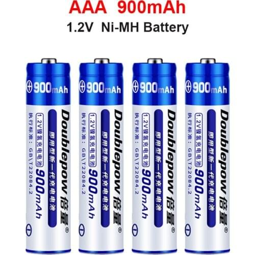 High capacity 1.2V AAA 900mAh NI-MH rechargeable battery for Remote control wireless mouse