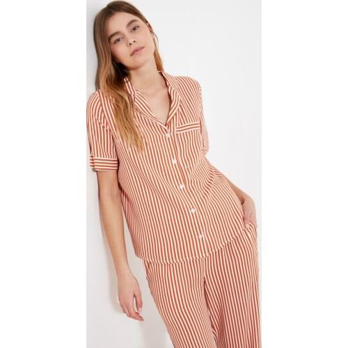 Trendyol Striped Woven Pajamas set THMSS21PT0159