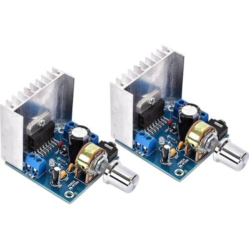 Motorcycle Power Amplifier Board Digital Stereo Audio Amplifier Dual Channel AMP Module AC/DC 12V TDA7297 2PCS